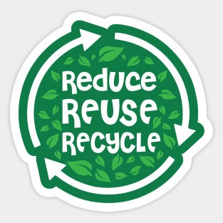 Reduce Reuse Recycle | World Environment Day Sticker